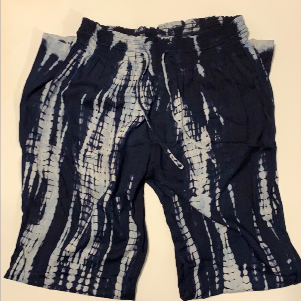Indigo Tie Die Straight Leg lightweight pants